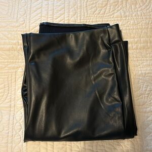 Calvin Klein flare faux leather pants